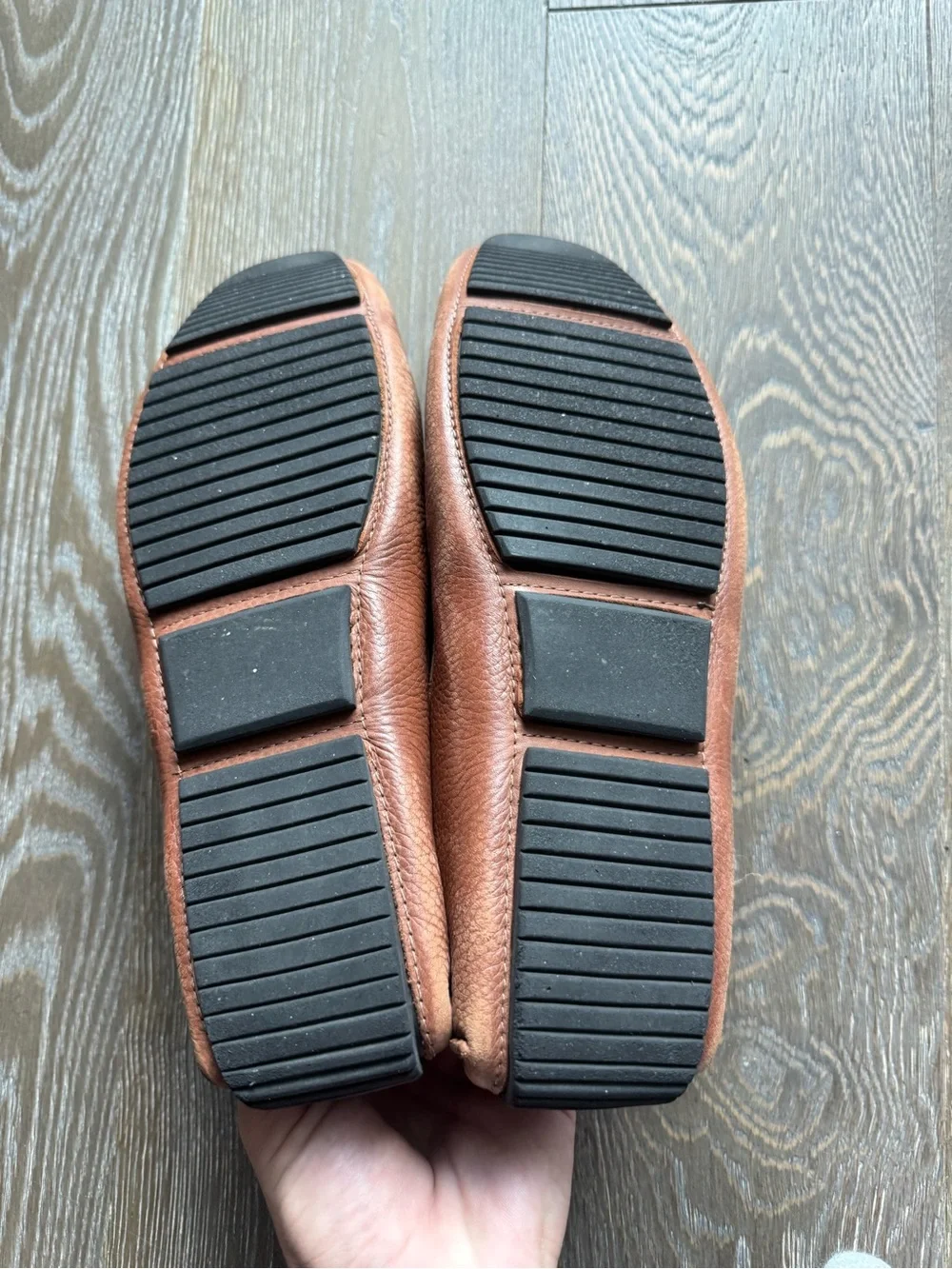 Mercanti Fiorentini Brown Leather Driving Moccasins with Lace Tie (Size 9M)